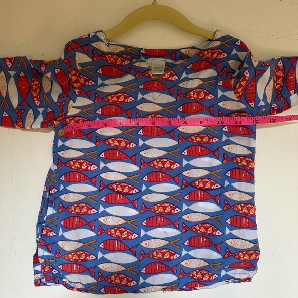 Sister & Me Matching Colorful Fish Print Cover ups Size xsmall & medium. - Picture 13 of 15